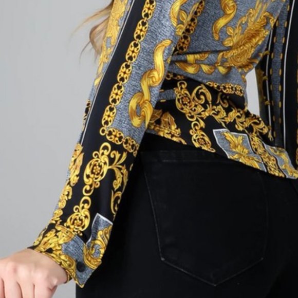 Women Top Down Collared Top - Picture 4 of 6